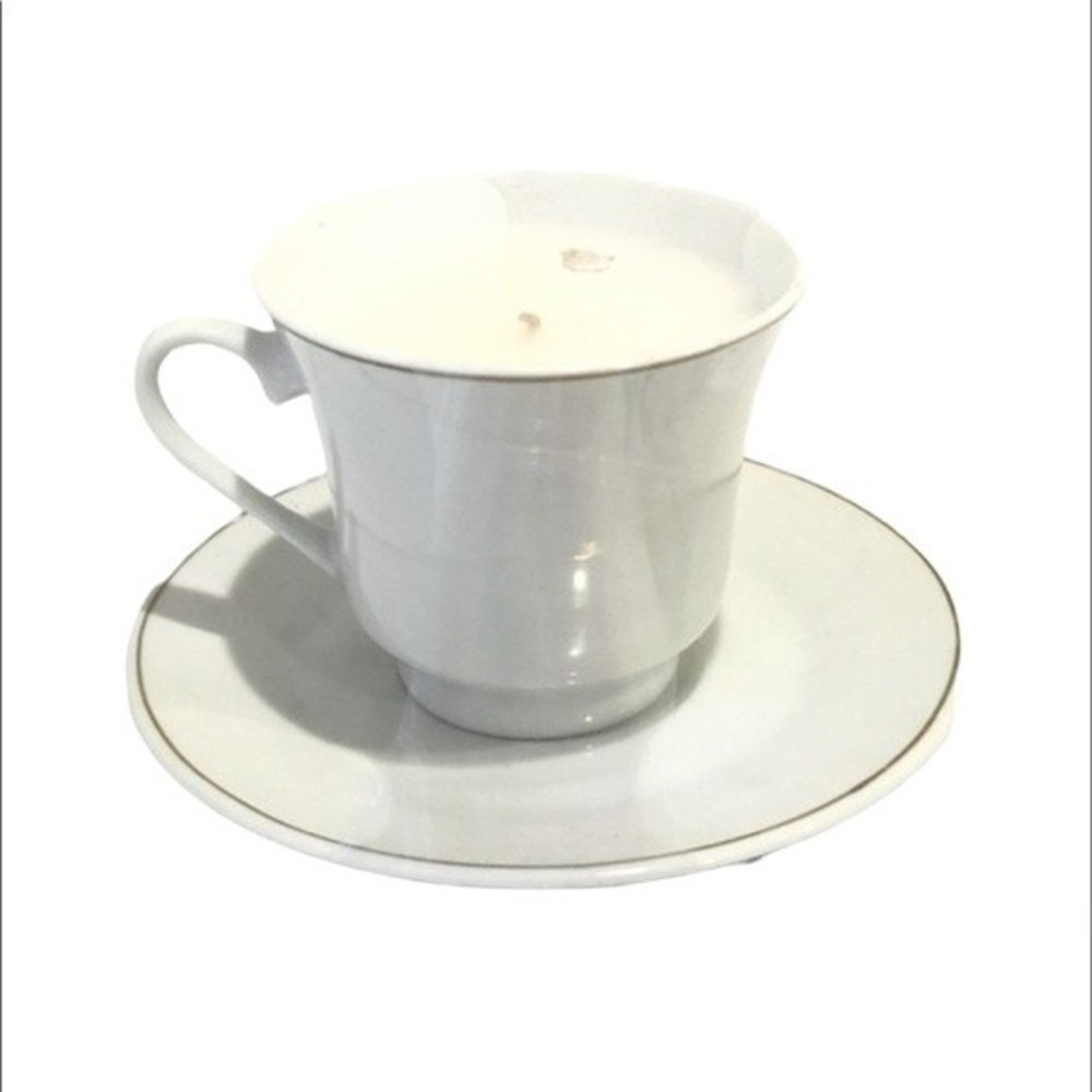 English Teacup & Saucer Candle New